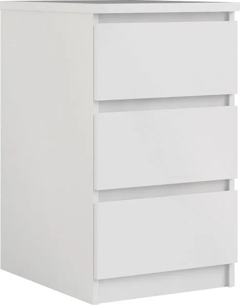 Home affaire Kommode Naia, Elegante und modernes Sideboard mit 3 geräumigenSchubladen, Weiß, – Produktbild 3 von 5