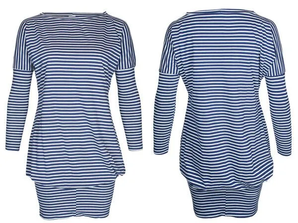 FORMAT FORMAT POKE Kleid, Blau-weiß, – Produktbild 1 von 2