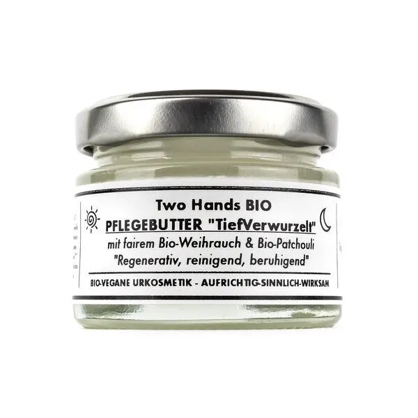 Two Hands BIO Two Hands BIO PflegeButter „TiefVerwurzelt“ mit fairem Bio-Weihrauch & Bio-Patchouli – Produktbild 1 von 1
