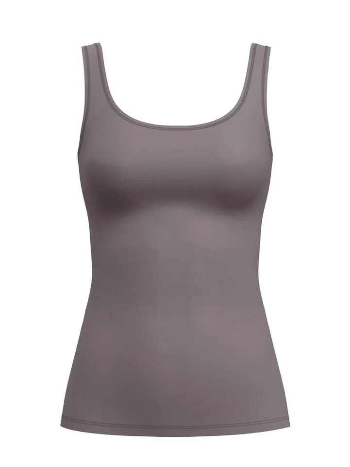 CALIDA CALIDA Shirttop Natural Comfort elastisch, pillingarm, weich, Single Jersey Qualität, atmungsaktiv, Braun, – Produktbild 2 von 5