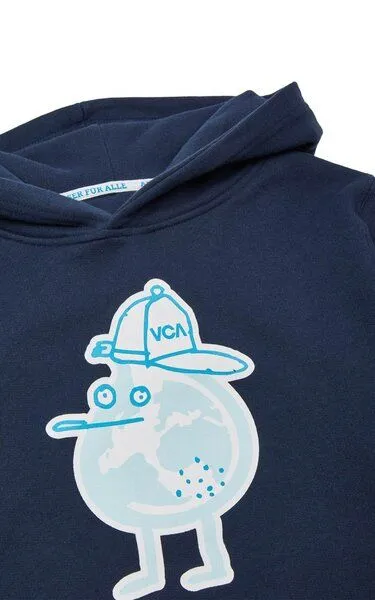 VIVA CON AGUA VIVA CON AGUA Kinder Hoodie ZITRONE Dunkelblau – Produktbild 2 von 2