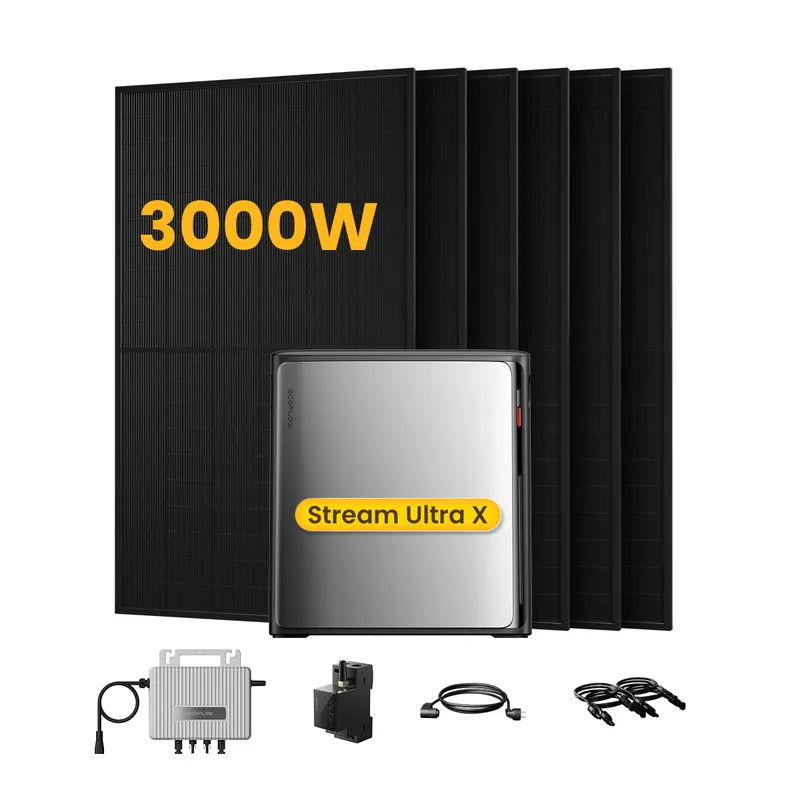 EcoFlow EcoFlow Stream Ultra X, Solaranlage mit Speicher, mit 6 x 500W Bifazialen Solarmodulen, by Powerness - Stream Ultra X | 3840Wh / 1 x Smart Meter / Selbstabholung – Produktbild 1 von 1