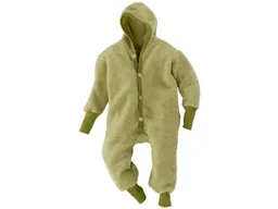Cosilana Cosilana Baby und Kinder Kapuzenoverall Wolle-Baumwolle Fleece lindgrü Gr.86/92 – Produktbild 1 von 1
