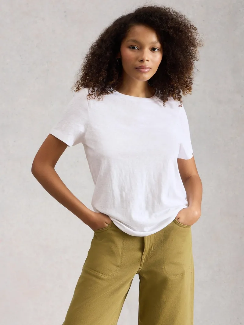 White Stuff T-Shirt Clara - 46, Reines weiß, – Produktbild 3 von 4