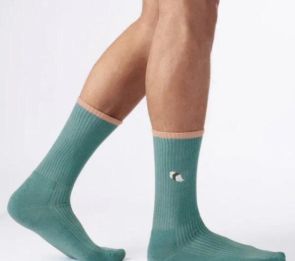 von Jungfeld von Jungfeld Mix & Match Tennis Socken mit Stickmotiven, Grün, – Produktbild 4 von 4