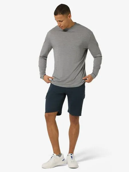 Super.Natural Super.Natural M Casual Rib Bio J LS für Herren, Cashmere grey melange, – Produktbild 3 von 4