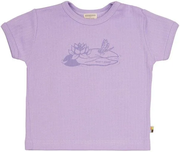 loud + proud loud + proud Babys & Kinder T-Shirt Derby Rib mit Druck, GOTS-zertifiziert, Lilac(lila), – Produktbild 1 von 2