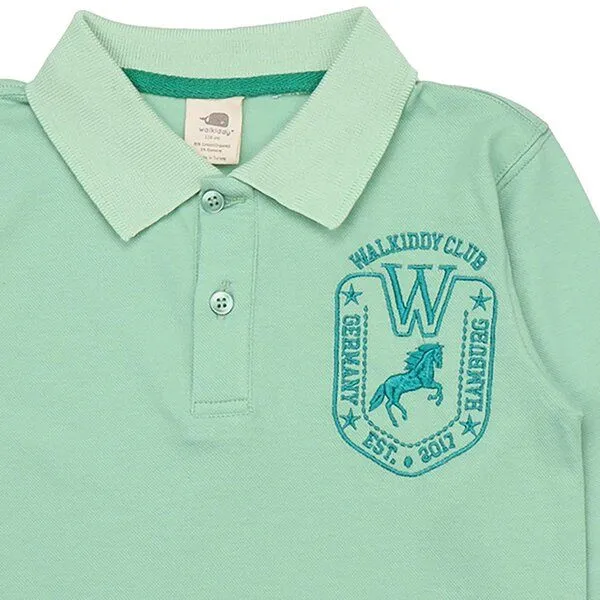 Walkiddy Mädchen Langarmshirt „Meadow“ hellgrün aus GOTS-zertifizierter Bio-Baumwolle – Walkiddy, Blau, – Produktbild 2 von 2