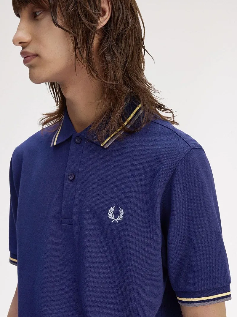 Fred Perry Fred Perry Polo Twin Tipped M3600 Dunkelblau 48A - Größe M, Dunkelblau, – Produktbild 2 von 5
