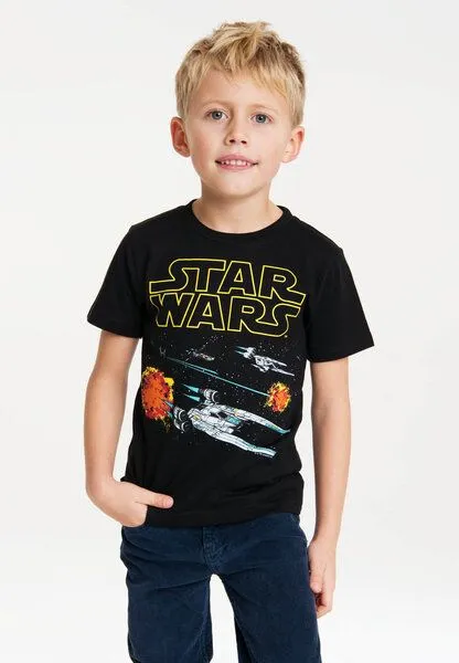 LOGOSH!RT LOGOSH!RT Star Wars Starfighter Kinder Bio T-Shirt, Schwarz, – Produktbild 2 von 4