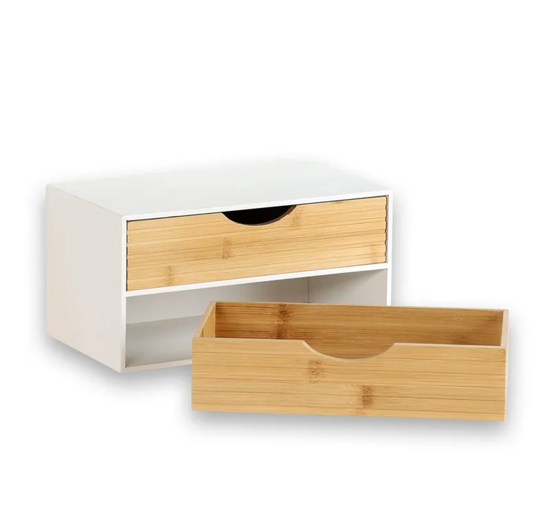 Kesper Kesper Organizer Küchenregal, Aufbewahrungsbox, FSC®-zertifiziert (1 St), Mini-Kommode mit 2 Schubladen, Weiß, – Produktbild 4 von 4