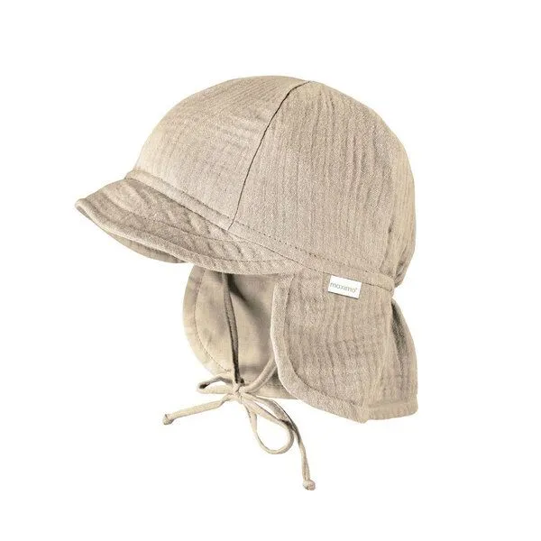 Maximo Maximo Kleinkinder Sonnenmütze Bio Baumwolle mit UV-Schutz 50 Plus, Beigemelange, – Produktbild 1 von 2