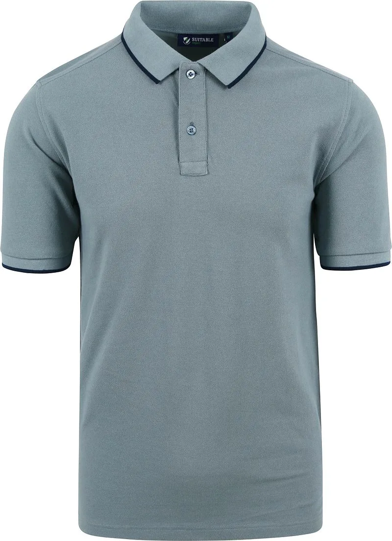 Suitable Suitable Respect Poloshirt Tip Ferry Steel Grün - Größe S, Grau, – Produktbild 2 von 5