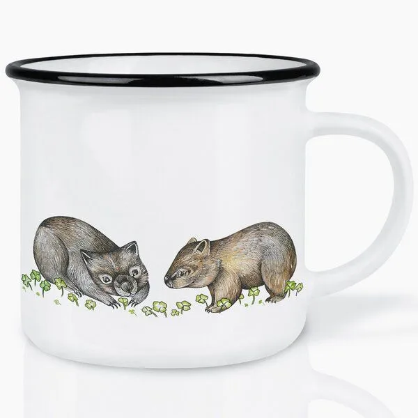 LIGARTI LIGARTI Keramiktasse – Wombats im Klee – Produktbild 1 von 4