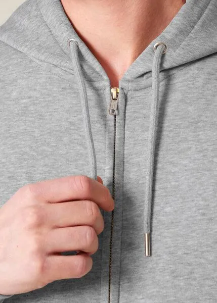 Kultgut Pro Earth- Hochwertiger Biofair - Kapuzenzipper / Kultgut, Hellgraumeliert, – Produktbild 3 von 3
