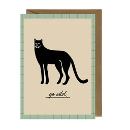 dabelino dabelino Veganes Geschenkpapier Set "Panther/tropisch" mit Grußkarte – Produktbild 1 von 1