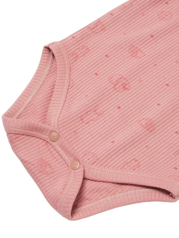 Biorganic Biorganic Kurzarmbody Baby Nature Relax Modal für Jungen und Mädchen Unisex Kurzarm (1-tlg) gerippte Textilstruktur (Ripp), Modal und Bio-Baumwolle, Größe 56 - 86, Rot, – Produktbild 3 von 4
