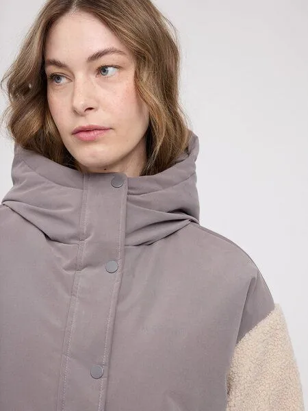 Mazine Mazine Damen Fabric Blocking Jacke, Warm mud / natural, – Produktbild 4 von 4