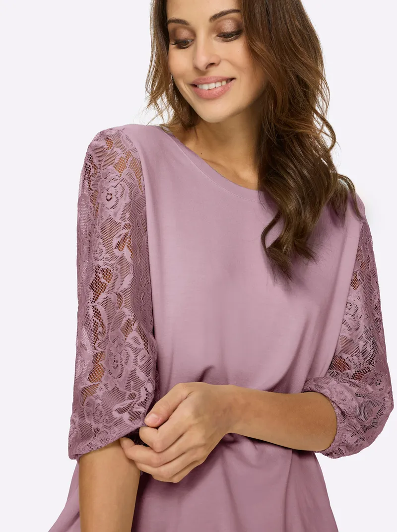Witt Spitzenshirt rosé, Rosé, – Produktbild 2 von 2