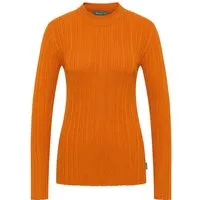 Tranquillo tranquillo Damen-Langarmshirt mit Struktur, dark peach, Gr. S – Produktbild 1 von 1