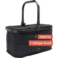 Einkaufskorb "Cool Basket" isoliert, 36 l, klappbar, inkl. 1c-Gratisdruck, schwarz – Produktbild 1 von 1