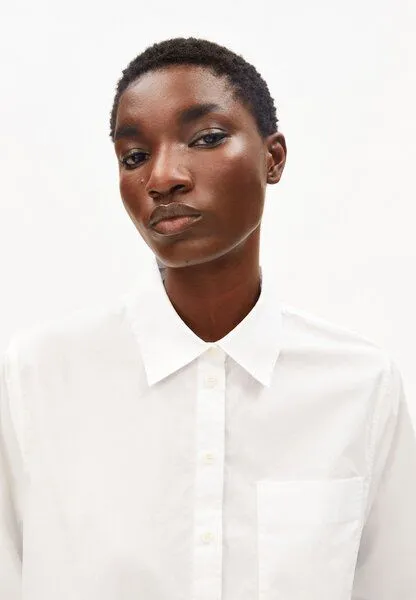 ARMEDANGELS ARMEDANGELS LOOSE POPLIN Damen Bluse aus Bio-Baumwolle, White, – Produktbild 3 von 4