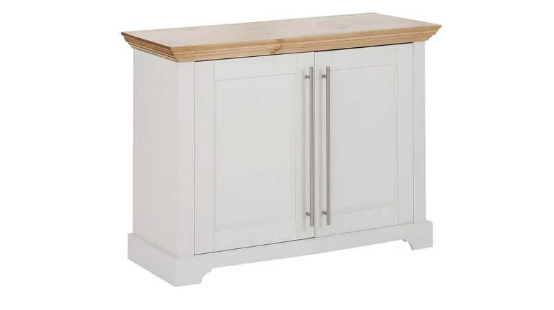 OTTO home Sideboard Melissa, Kommode im klassischen Landhausstil, Massivholz, FSC®, Breite 94 cm, Weiß, – Produktbild 2 von 4