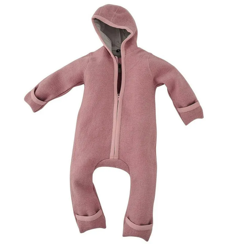 Alavya Home® Overall Alavya Home Walkoverall Bio-Schurwolle Rosa, 74/80 Wollfleece mit Reißverschluss, Walk Woll-Anzug für Kleinkind und Baby, Rosa, – Produktbild 2 von 4