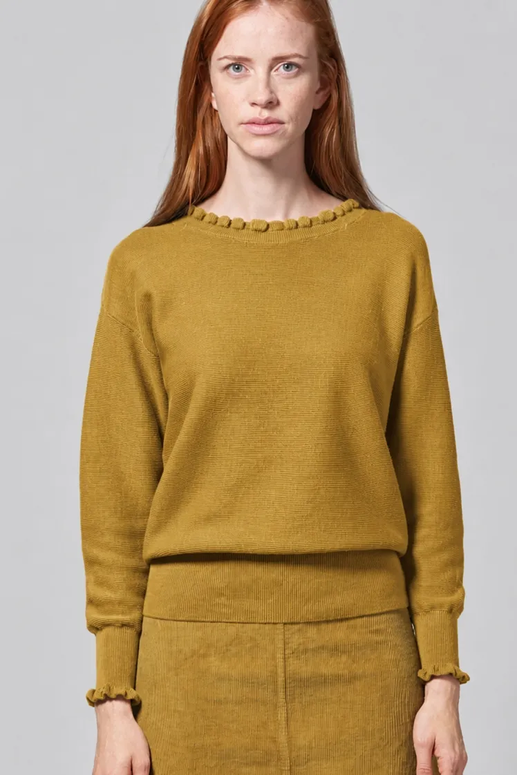HempAge Hempage Damen vegan Strickpullover Elegant In Erdnussbraun, Braun, – Produktbild 1 von 2