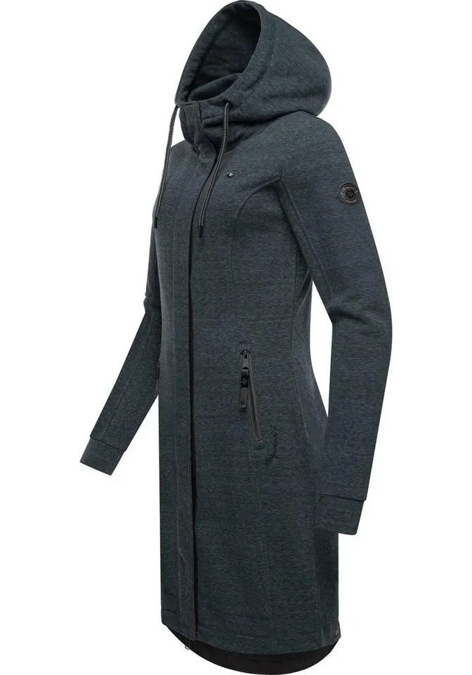 ragwear ragwear Kurzmantel Letti Long Übergangsjacke aus Fleece mit Kapuze, Schwarz, – Produktbild 2 von 2