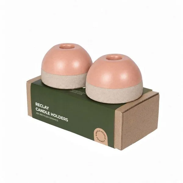 Originalhome Originalhome ReClay Stabkerzenhalter – 2er-Set, Pfirsich, – Produktbild 4 von 4