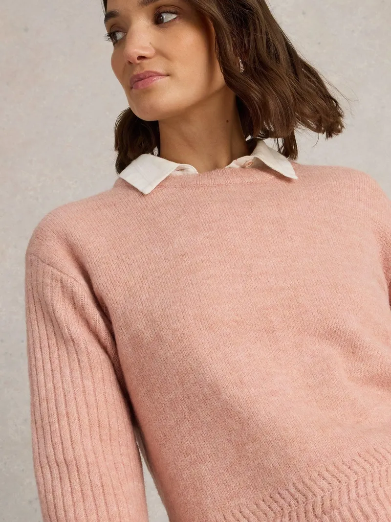 White Stuff Pullover Sophia - 46, Dunkles rosa, – Produktbild 3 von 4