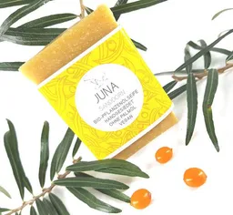 Küstenseifen Manufaktur Küstenseifen Manufaktur Juna Bio-Pflanzenöl Seife Sanddorn und Citrus – Produktbild 1 von 1