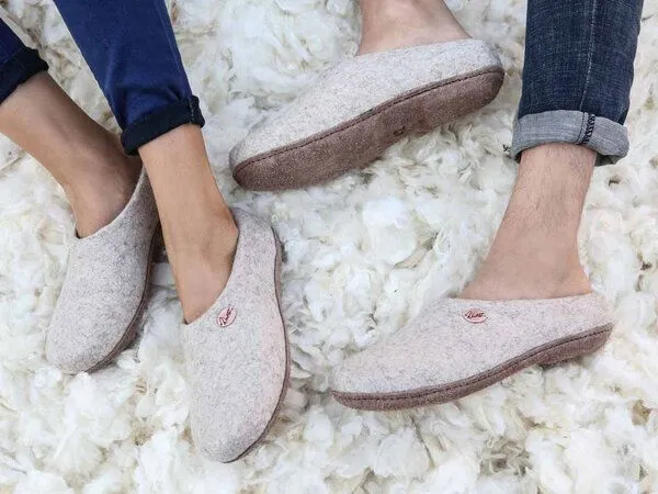 WoolFit WoolFit Filzpantoffeln "Classic" mit besonders weicher Einlage, Beige, – Produktbild 4 von 4