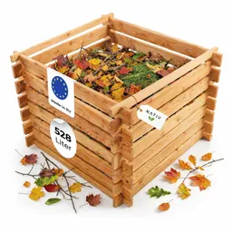 Lemodo Lemodo Komposter aus Lärchenholz für Garten 100x100 cm Stecksystem langlebig, BxTxH: 100x100x73 cm, Einfache Montage, Hohe Qualität aus Lächernholz – Produktbild 1 von 1