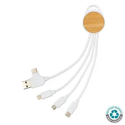 XD Collection XD Collection rundes Ontario 6-in-1 Kabel aus RCS recyceltem Kunststoff – Produktbild 1 von 1
