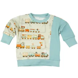 Sternchenwolke Sternchenwolke BIO Langarmshirt "Abenteuer auf Gleisen" – Produktbild 1 von 1