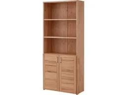 TPT Regalschrank "buxing selet" mit 2 kurz Tür B 80 x T 33 x H 185,5 cm,Rahmenfront,Kernbuche – Produktbild 1 von 1