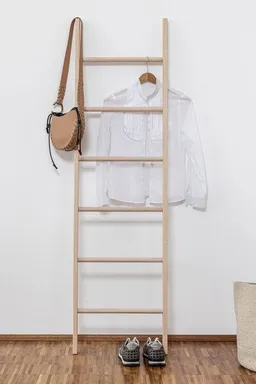kleiderleiter_de kleiderleiter_de Kleiderleiter, Handtuchleiter weiße Eiche – Produktbild 1 von 1