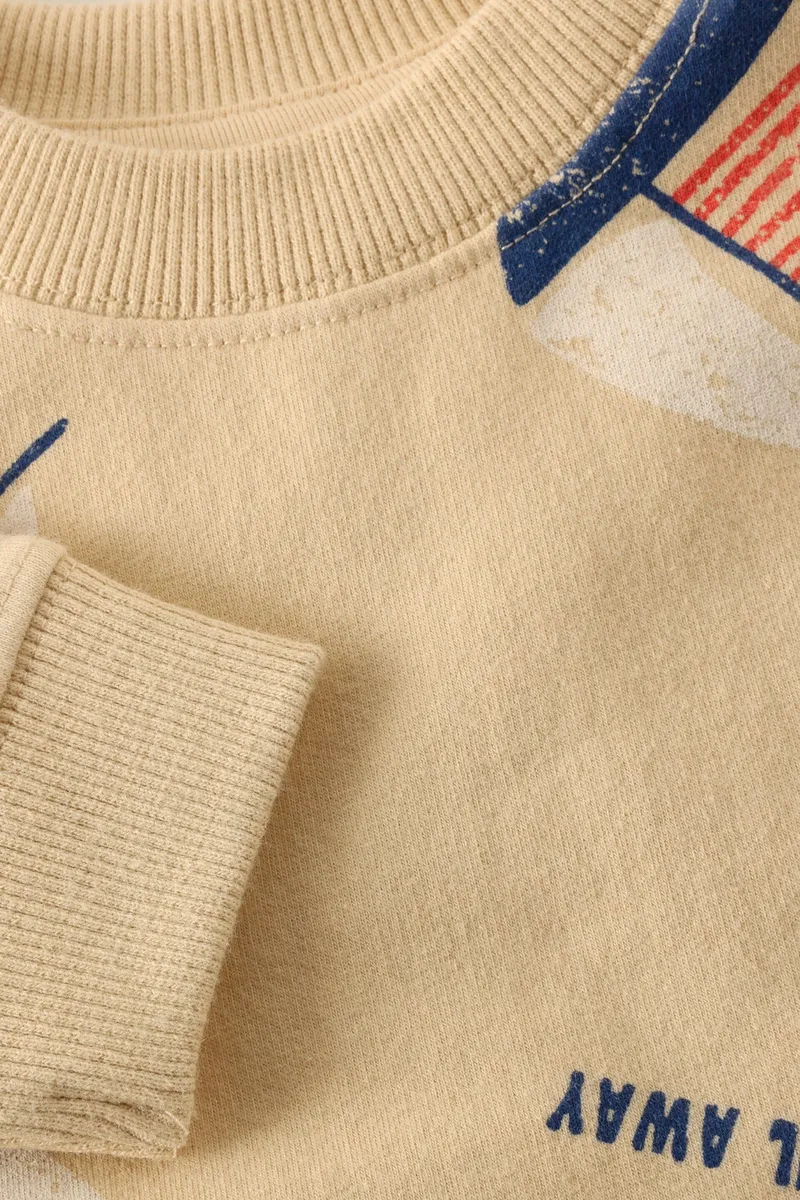 Noppies Baby Sweater all over print, Beige, – Produktbild 2 von 4