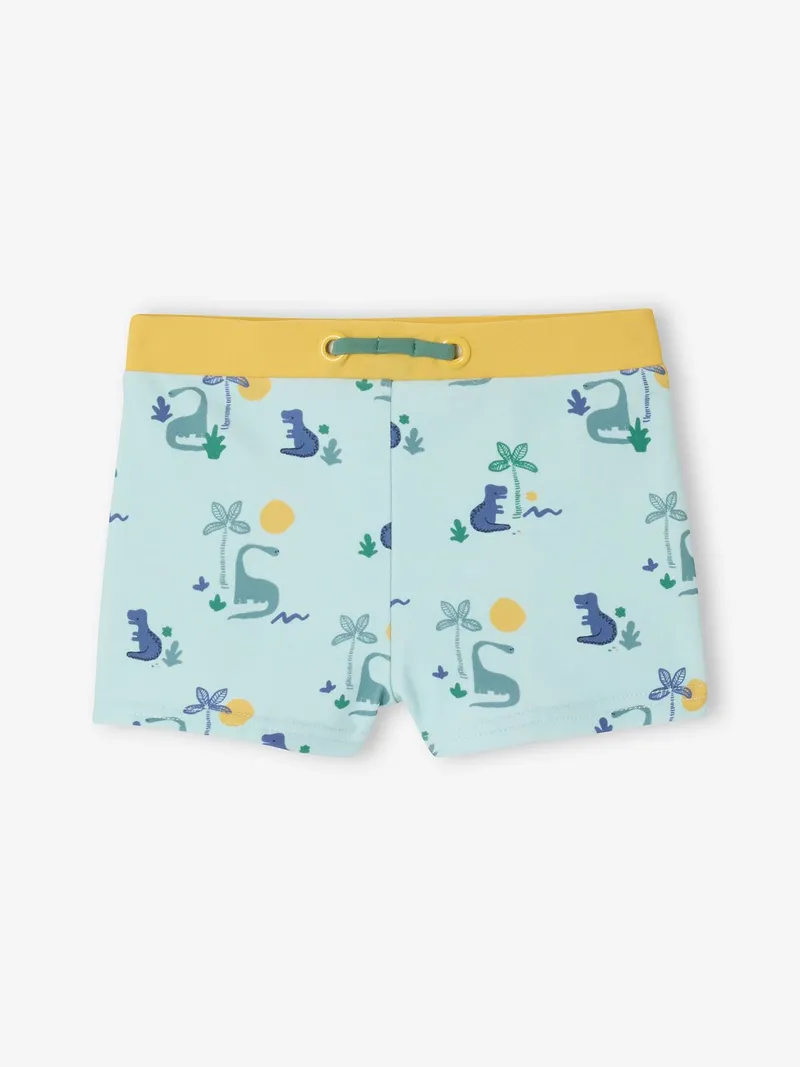 Vertbaudet Baby Badehose mit Dino-Motiv und Kontrast-Dehnbund, Türkis, – Produktbild 1 von 3
