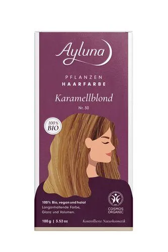 Ayluna Ayluna Pflanzenhaarfarben, Karamellblond nr.30, – Produktbild 1 von 1