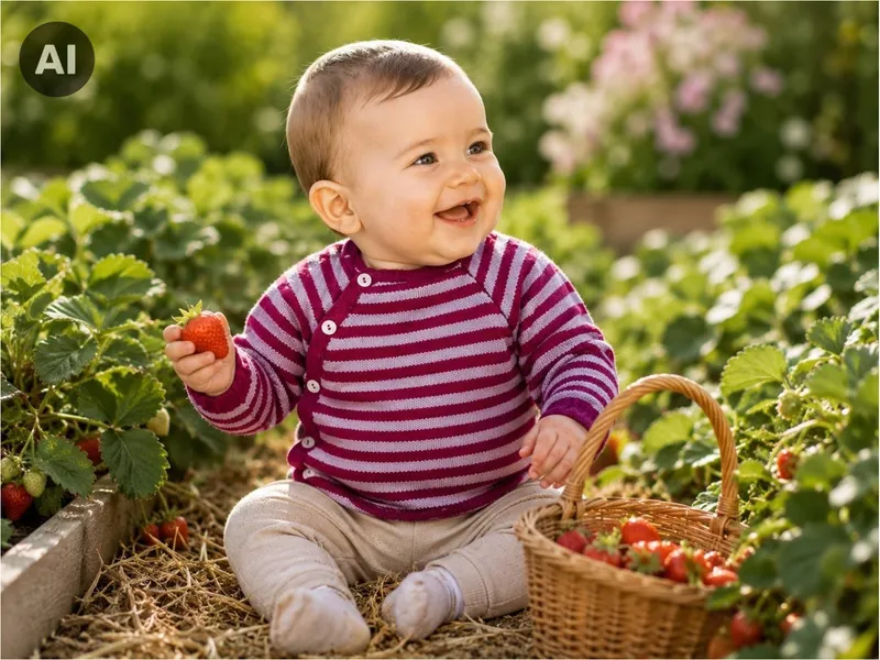 Reiff Strickwaren Reiff Strickwaren Baby Jacke Schlüttli Bio-Merinowolle, Rot, lila, – Produktbild 2 von 2