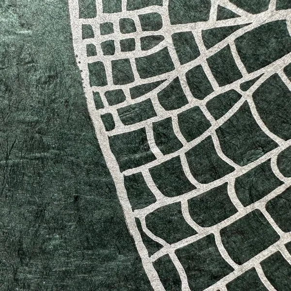 Veskor Cassiopeia Veskor Cassiopeia VICTORIA AMAZONICA Seerosenblatt Linoldruck | 37 x 50 cm | Silber auf Waldgrün – Produktbild 4 von 4