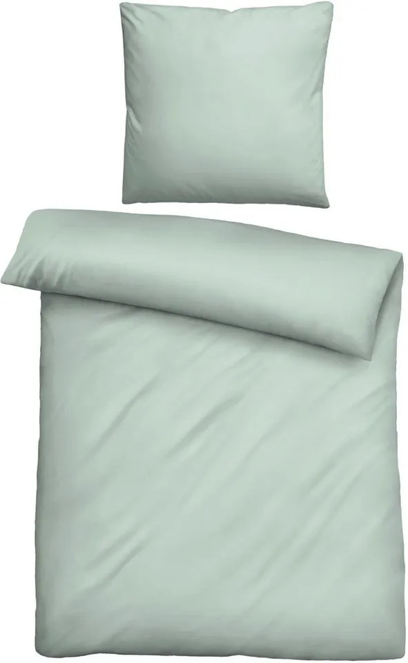 Biberna Biberna Bettwäsche 0470500, hochwertige TENCEL Qualität, Lyocell, 2 teilig, natürlicher Rohstoff, schnelltrocknend, angenehm weich, atmungsaktiv, Grün, – Produktbild 4 von 5