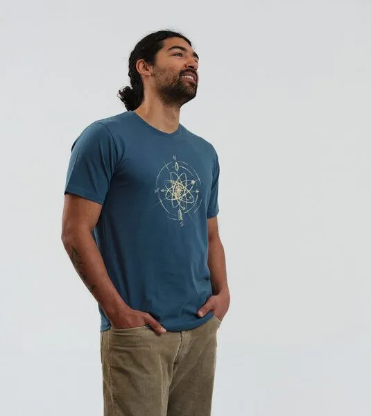 Gary Mash GARY MASH T-Shirt Navigator aus Biobaumwolle, Dunkles petrol (petrol), – Produktbild 1 von 4