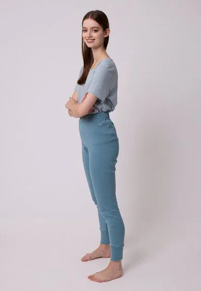 LANA Organic LANA Organic Pyjamahose, Modell Iris, Citadel, – Produktbild 3 von 4