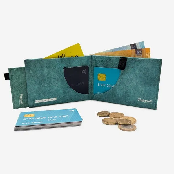 paprcuts paprcuts RFID Portemonnaie Pro, Ollie the otter (grün), – Produktbild 3 von 4
