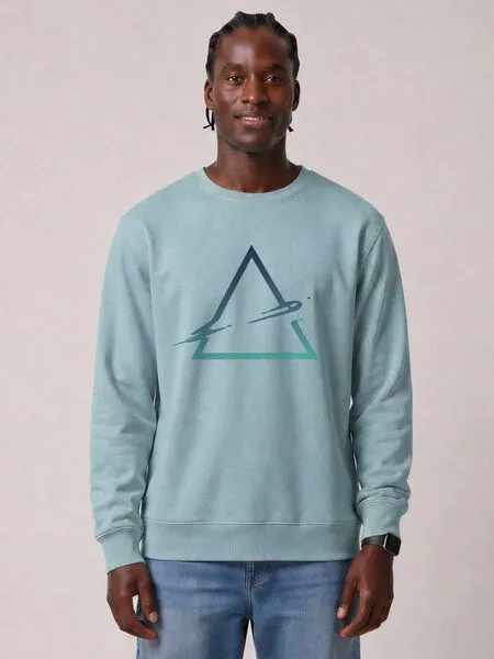 watapparel watapparel Sweatshirt Unisex Triangle, Pebble blue, – Produktbild 2 von 2