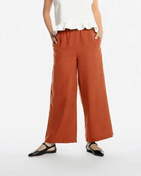 MATONA Matona Lange Hose | Culotte | aus Leinen, Rooibos, – Produktbild 1 von 3